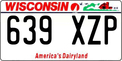 WI license plate 639XZP