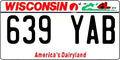 WI license plate 639YAB