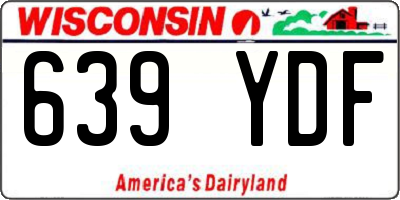WI license plate 639YDF