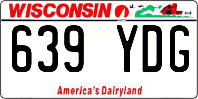 WI license plate 639YDG