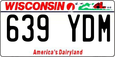 WI license plate 639YDM