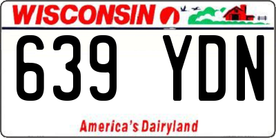 WI license plate 639YDN