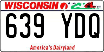 WI license plate 639YDQ