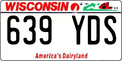 WI license plate 639YDS