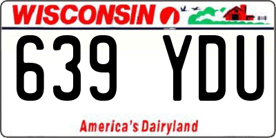 WI license plate 639YDU
