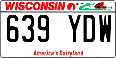 WI license plate 639YDW