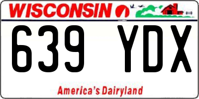 WI license plate 639YDX