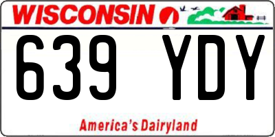 WI license plate 639YDY