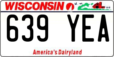 WI license plate 639YEA