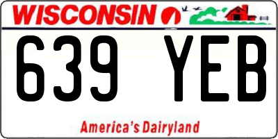 WI license plate 639YEB