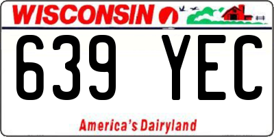 WI license plate 639YEC
