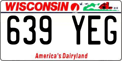 WI license plate 639YEG