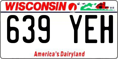 WI license plate 639YEH