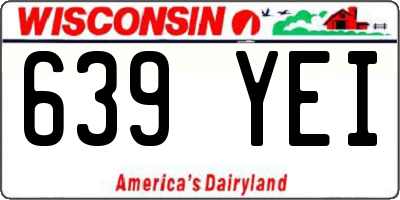 WI license plate 639YEI