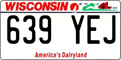 WI license plate 639YEJ