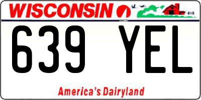 WI license plate 639YEL