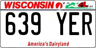 WI license plate 639YER