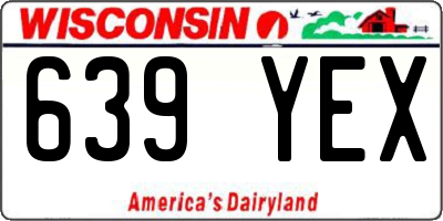 WI license plate 639YEX