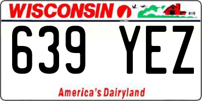 WI license plate 639YEZ