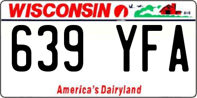 WI license plate 639YFA