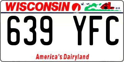WI license plate 639YFC
