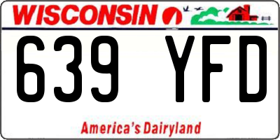 WI license plate 639YFD