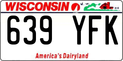 WI license plate 639YFK