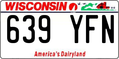 WI license plate 639YFN