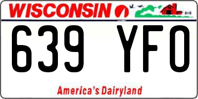 WI license plate 639YFO