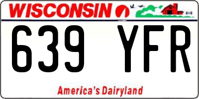 WI license plate 639YFR