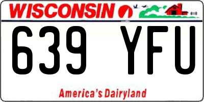 WI license plate 639YFU