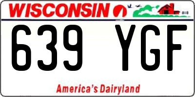 WI license plate 639YGF