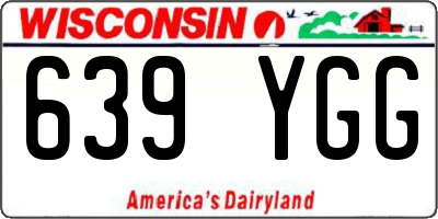 WI license plate 639YGG