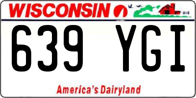 WI license plate 639YGI