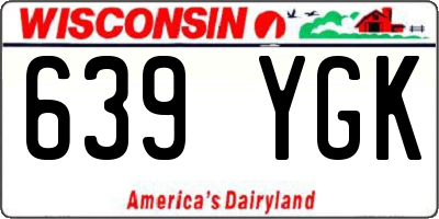 WI license plate 639YGK