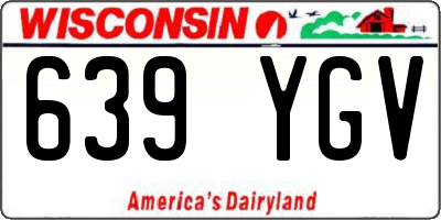 WI license plate 639YGV