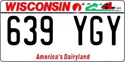 WI license plate 639YGY
