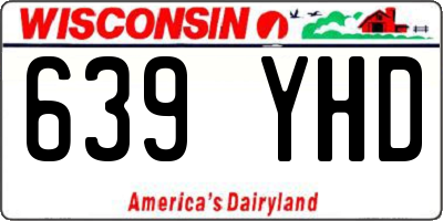 WI license plate 639YHD