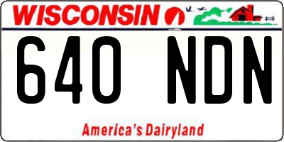 WI license plate 640NDN