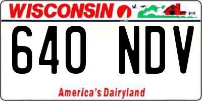 WI license plate 640NDV