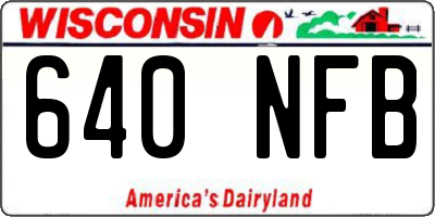 WI license plate 640NFB