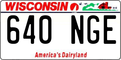 WI license plate 640NGE