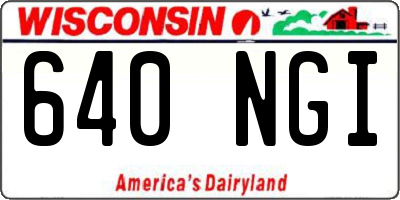WI license plate 640NGI