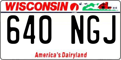 WI license plate 640NGJ
