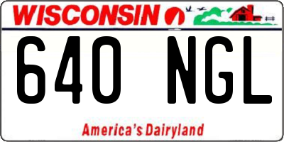 WI license plate 640NGL
