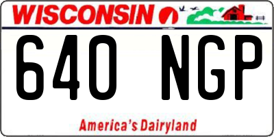 WI license plate 640NGP