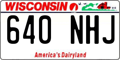 WI license plate 640NHJ