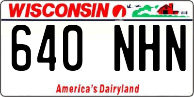 WI license plate 640NHN