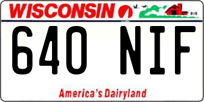 WI license plate 640NIF