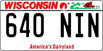 WI license plate 640NIN